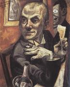 Self-Portrait with a Glass of Champagne Max Beckmann